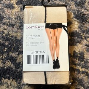 NWOT Cream Cuban Heel Stockings plus size